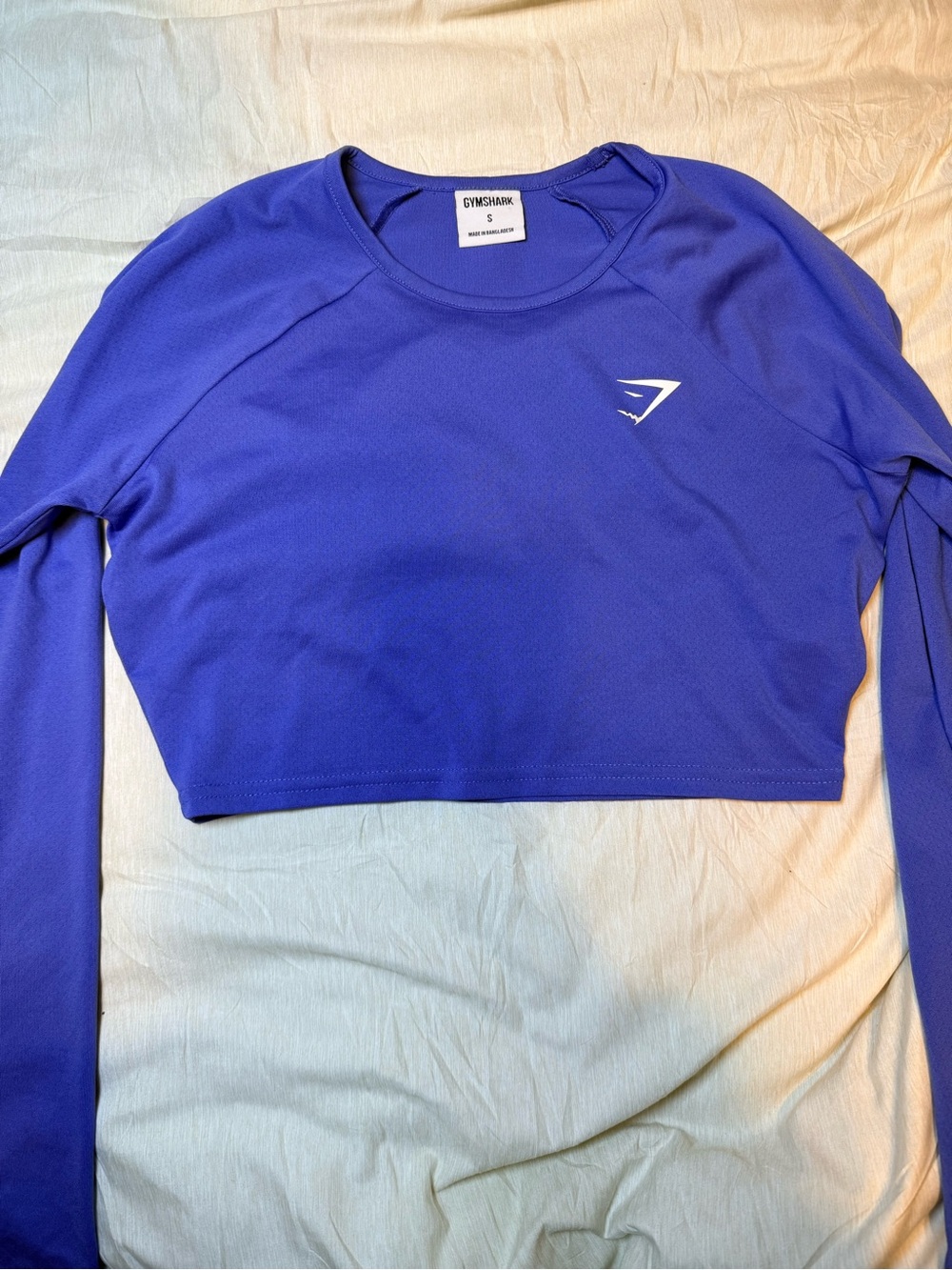 Gymshark Women’s Royal Blue Long-Sleeve Cropped Training Top